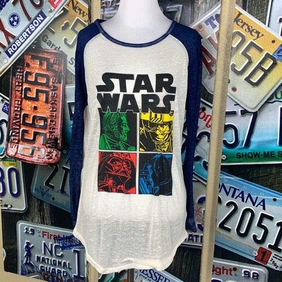 Star Wars Tops - Star Wars Long Sleeve See Through Tee Lg